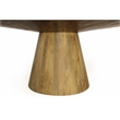 Jaden Round Dining Table in Mid-Century Distressed Natural Finish on Solid Wood
