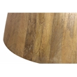 Jaden Round Dining Table in Mid-Century Distressed Natural Finish on Solid Wood
