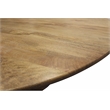 Jaden Round Dining Table in Mid-Century Distressed Natural Finish on Solid Wood