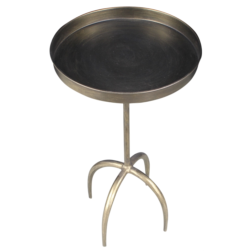 Jasper Side Table in Modern Brass Plated Finish on Iron