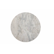 Caspian Side Table with White Marble Top in Modern Distressed Black Finish
