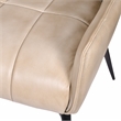 Gabriel Genuine Leather Arm Chair in Mid-Century Stone Finish