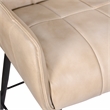 Gabriel Swivel Counter Stool in Mid-Century Stone Finish on Genuine Leather