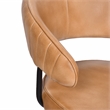 Barrett Side Chair 2-Piece Set in Mid-Century Caramel Finish on Genuine Leather