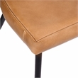 Barrett Side Chair 2-Piece Set in Mid-Century Caramel Finish on Genuine Leather