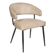 Barrett Side Chair 2-Piece Set in Mid-Century Stone Finish on Genuine Leather