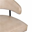 Barrett Side Chair 2-Piece Set in Mid-Century Stone Finish on Genuine Leather
