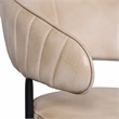 Barrett Counter Stool in Mid-Century Stone Finish on Authentic Leather