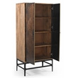 Balthazar Cabinet with Contemporary Multi-colored Dark Copper Tone Iron Doors