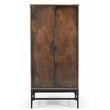 Balthazar Cabinet with Contemporary Multi-colored Dark Copper Tone Iron Doors