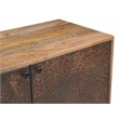 Balthazar Sideboard with Contemporary Multi-colored Dark Copper Tone Iron Doors