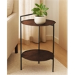 Benji Iron Side Table in Contemporary Dark Copper Patina