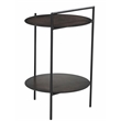 Benji Iron Side Table in Contemporary Dark Copper Patina