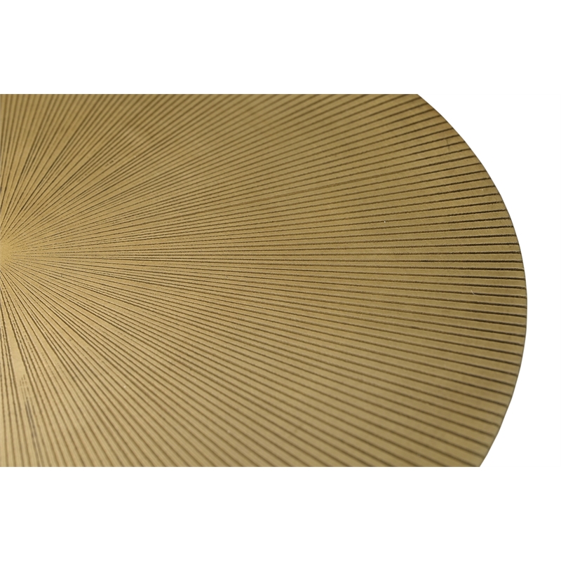 Galahad Iron Side Table in Modern Black and Textured Brass Finish