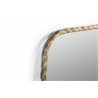 Thea Mirror with a Modern Hand-Forged Iron Frame in Brass Finish