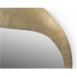 Kristin Mirror with a Modern Hand-Forged Iron Frame in Brass Finish
