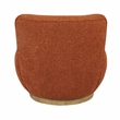 Maya Occasional Swivel Chair in Modern Rust Boucle Fabric on a Solid Wood Base