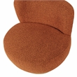 Maya Occasional Swivel Chair in Modern Rust Boucle Fabric on a Solid Wood Base