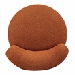 Maya Occasional Swivel Chair in Modern Rust Boucle Fabric on a Solid Wood Base