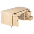 Sampson Desk with Drawers  in Contemporary Aged Natural Finish on Solid Wood