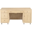 Sampson Desk with Drawers  in Contemporary Aged Natural Finish on Solid Wood