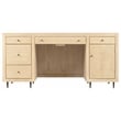 Sampson Desk with Drawers  in Contemporary Aged Natural Finish on Solid Wood