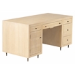Sampson Desk with Drawers  in Contemporary Aged Natural Finish on Solid Wood