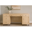 Sampson Desk with Drawers  in Contemporary Aged Natural Finish on Solid Wood