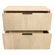 Ren 2-Drawer Nightstand in Contemporary Aged Natural Finish on Solid Wood