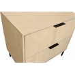 Ren 2-Drawer Nightstand in Contemporary Aged Natural Finish on Solid Wood
