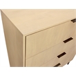 Ren 4-Drawer Chest in Contemporary Aged Natural Finish on Solid Wood