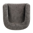 Tess Accent Chair in Modern Crystal Black Ribbed Linen on Solid Wood