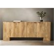Goliath 4-Door Sideboard in Modern Natural Finish on Mango Solid Wood