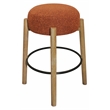 Natalia Barstool in Mid-century Modern Rust Boucle Fabric 2-Piece Set