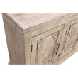 Carter 4-Door Sideboard in Distressed White Traditional Hand Carved Solid Wood
