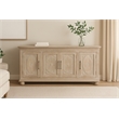 Carter 4-Door Sideboard in Distressed White Traditional Hand Carved Solid Wood