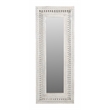 Ayla Mirror in Distressed White Finished Traditional Handcarved Solid Wood