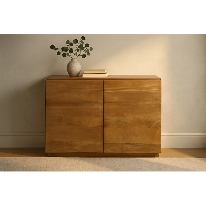 Flagstaff 2-Door Sideboard in a Modern Spice Tan Finish on Solid Wood