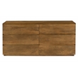 Flagstaff 6-Drawer Dresser in a Modern Spice Tan Finish on Solid Wood