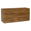 Flagstaff 6-Drawer Dresser in a Modern Spice Tan Finish on Solid Wood