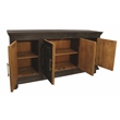 Athena 4-Door Sideboard in Antique Black with Traditional Carving on Solid Wood