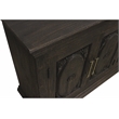 Athena 4-Door Sideboard in Antique Black with Traditional Carving on Solid Wood