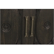 Athena 4-Door Sideboard in Antique Black with Traditional Carving on Solid Wood