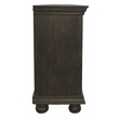 Athena 4-Door Sideboard in Antique Black with Traditional Carving on Solid Wood