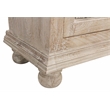 Athena 6-Door Sideboard in Distressed White Traditional Carving on Solid Wood