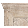 Athena 6-Door Sideboard in Distressed White Traditional Carving on Solid Wood