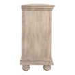 Athena 6-Door Sideboard in Distressed White Traditional Carving on Solid Wood