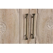 Athena 6-Door Sideboard in Distressed White Traditional Carving on Solid Wood
