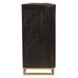 Juno 4-Door Sideboard in Antique Black with Traditional Carving on Solid Wood
