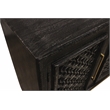 Juno 4-Door Sideboard in Antique Black with Traditional Carving on Solid Wood